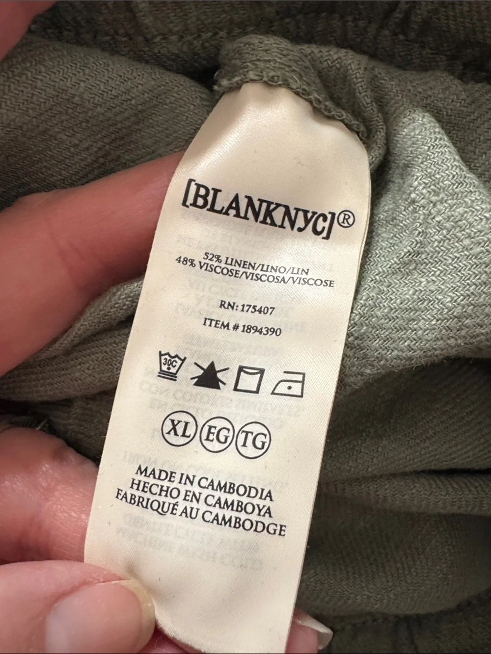 Blanknyc Linen Blend Shorts